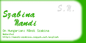 szabina mandi business card