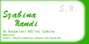 szabina mandi business card